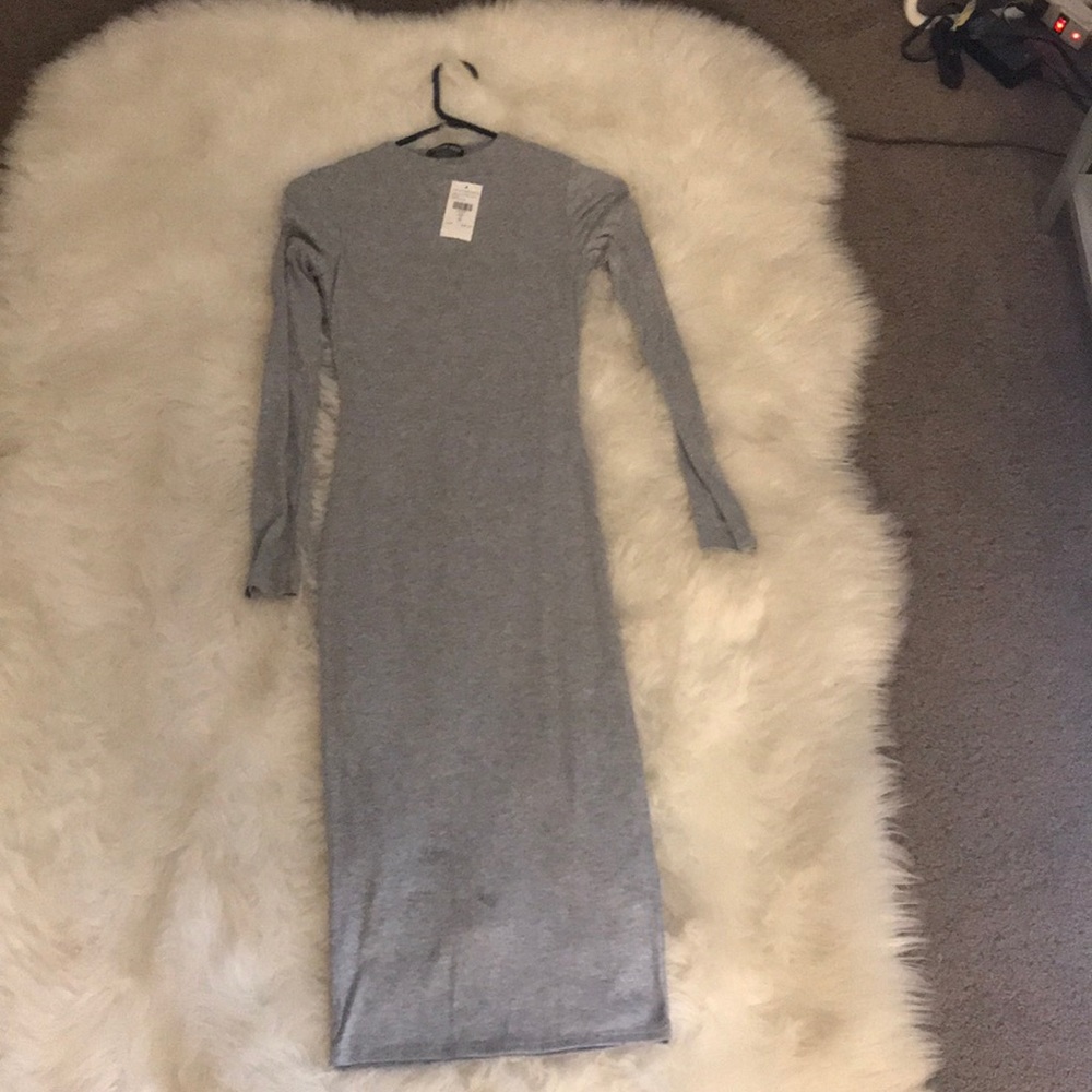 Grey sweater dress
